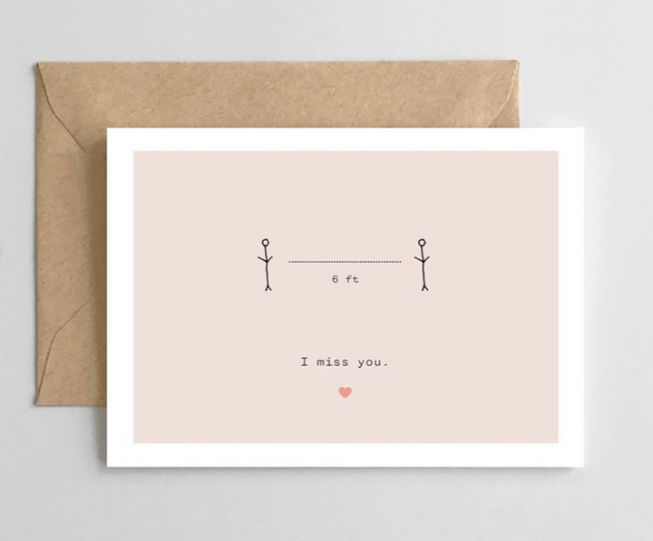 I Miss You Social Distancing Card