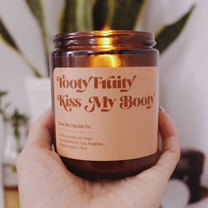 Tooty Fruit Kiss my Booty  Candle