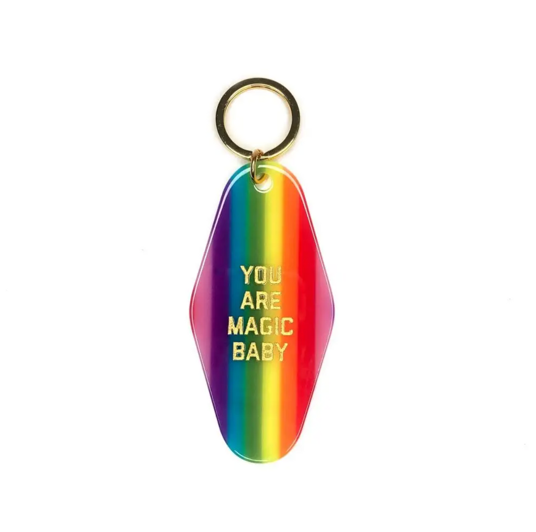 You are magic rainbow gay keychain