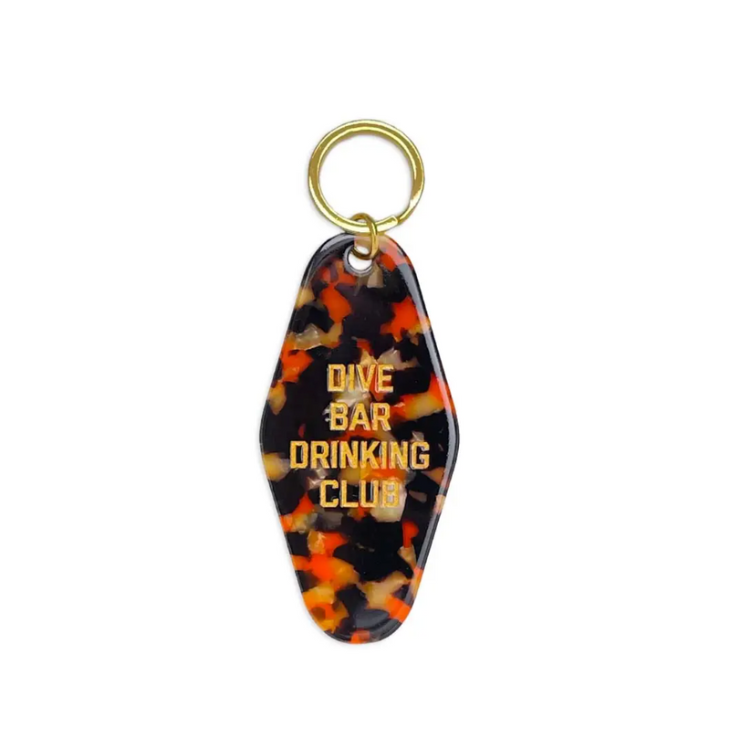 Dive Bar Drinking Club Keychain