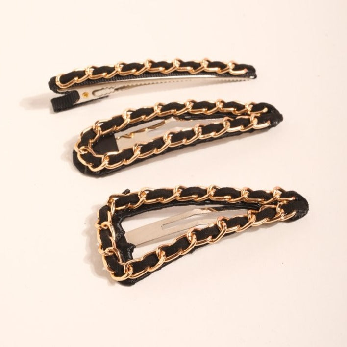 Chain Hair Clip Set