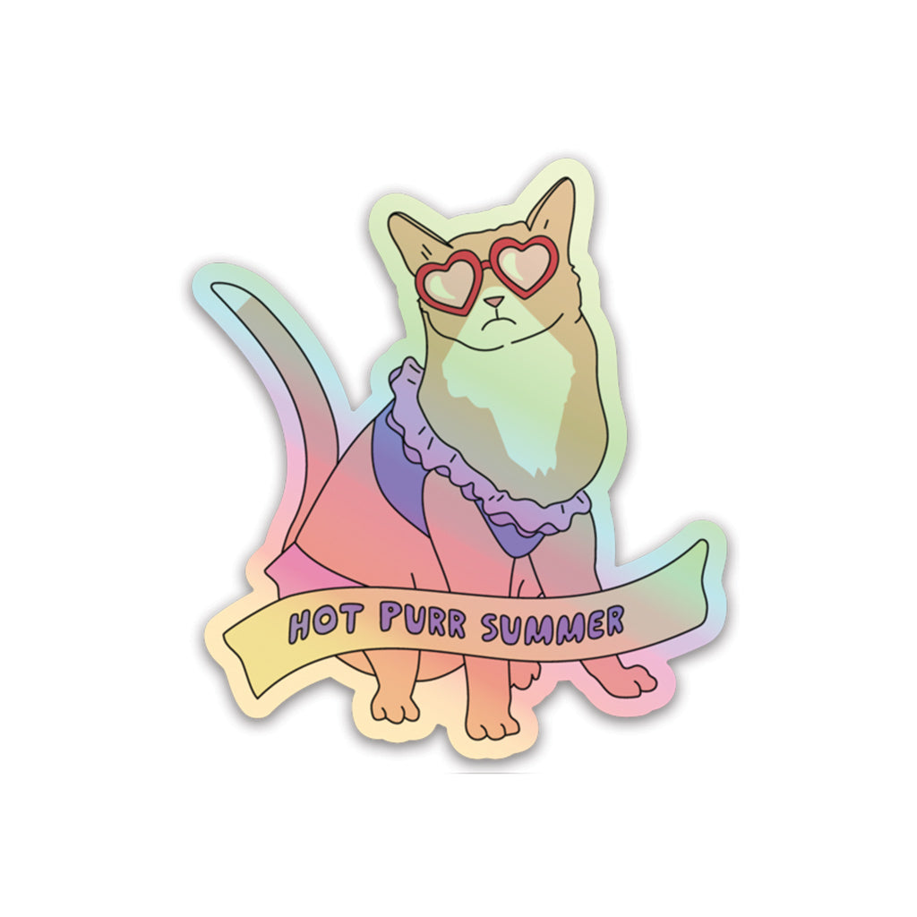 Hot Purr Summer Holo Sticker
