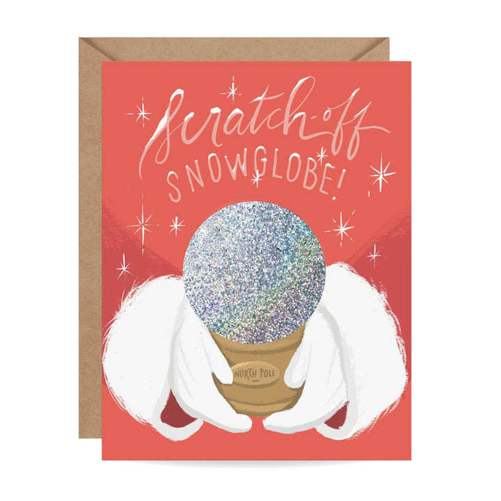Snow Globe Scratch Off Card