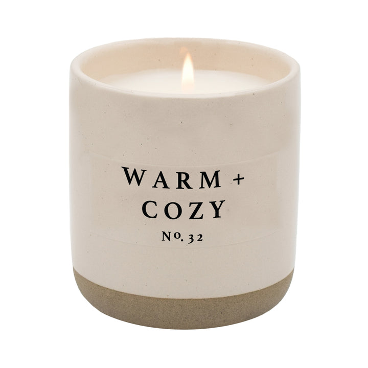 Warm + Cozy Soy Stone Candle