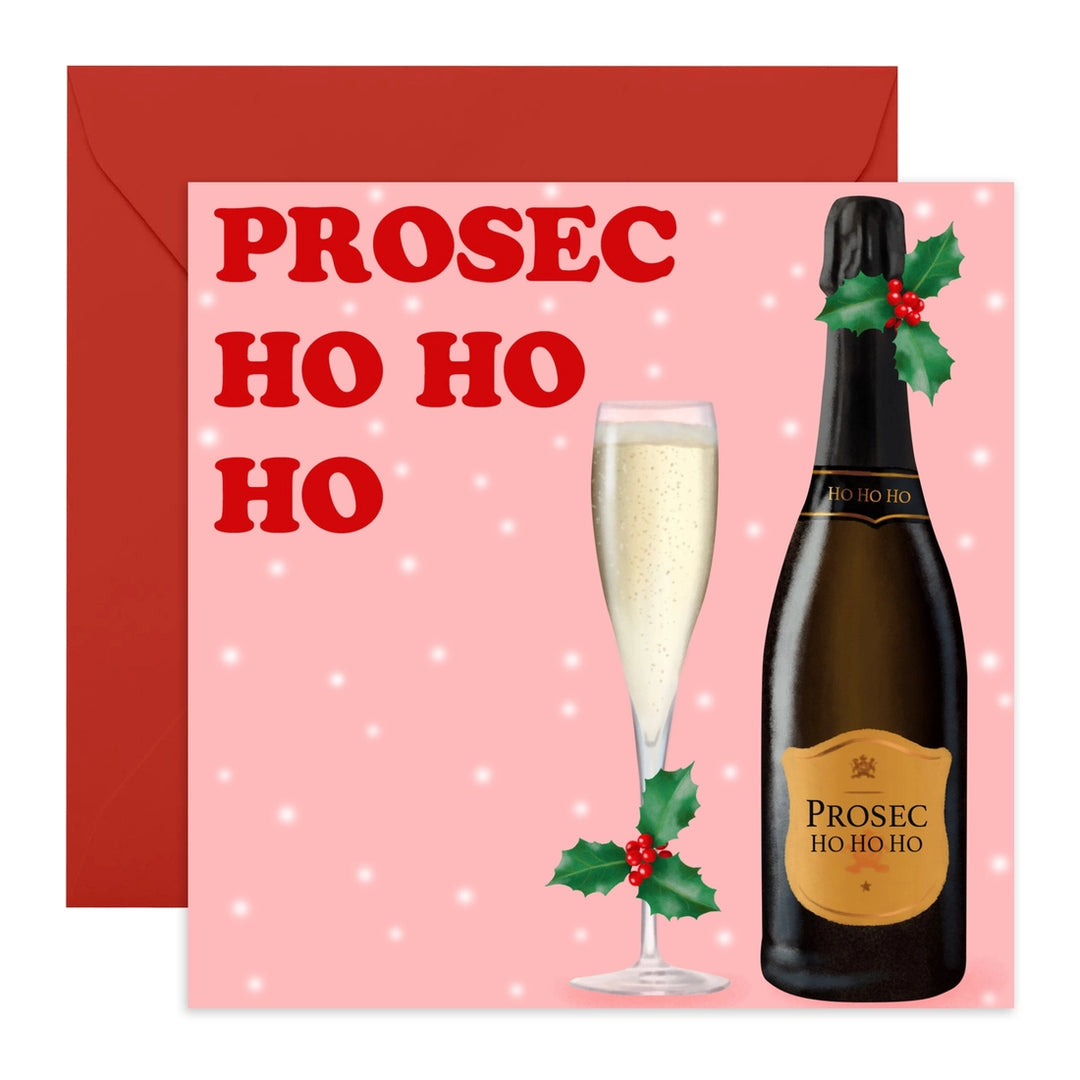 Prosecco Christmas Holiday Card