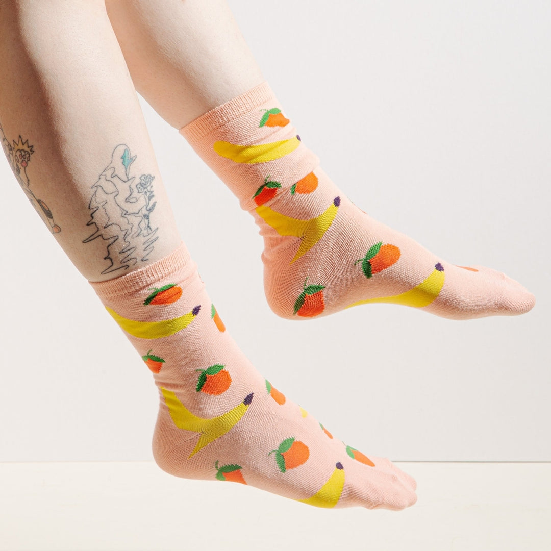 Crew Socks in Pink Fruit