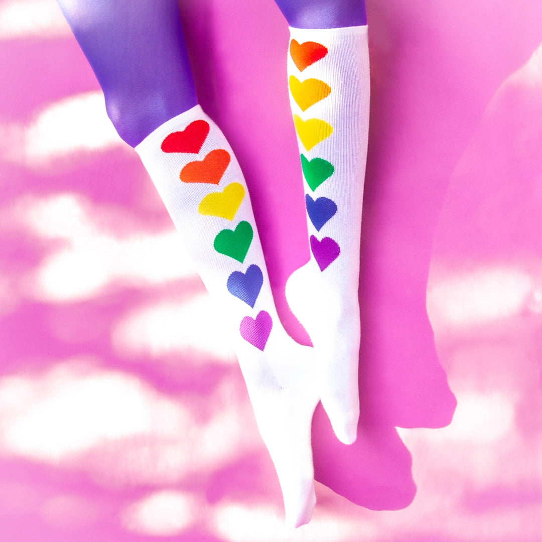 Rainbow Knee Socks