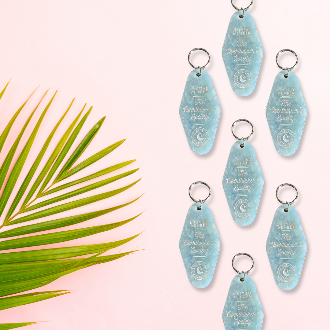 The Overthinker's Society Motel Keychain