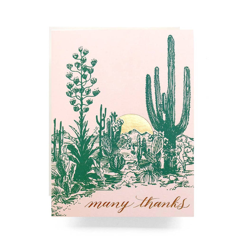 Cactus Sunset Thank You Card