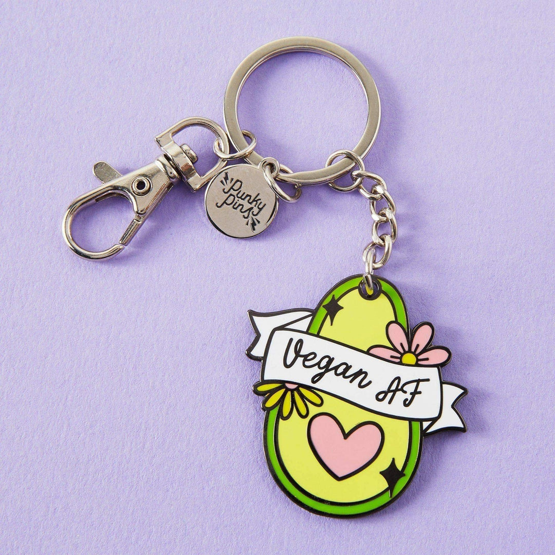 Vegan AF Enamel Keyring