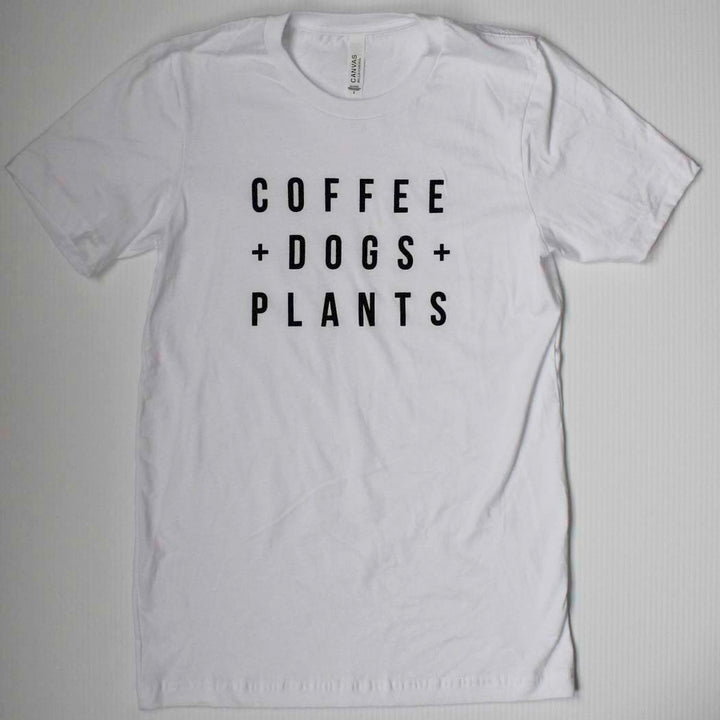 Coffee Dogs Plants Unisex T-shirt