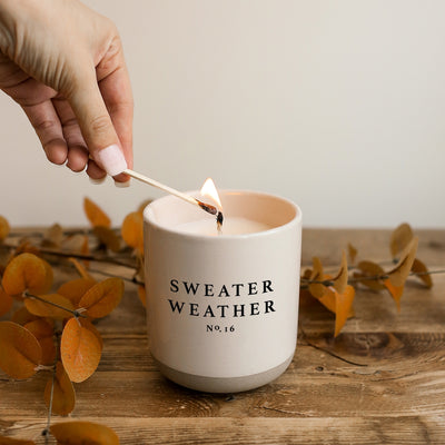 Sweater Weather Soy Stone Candle