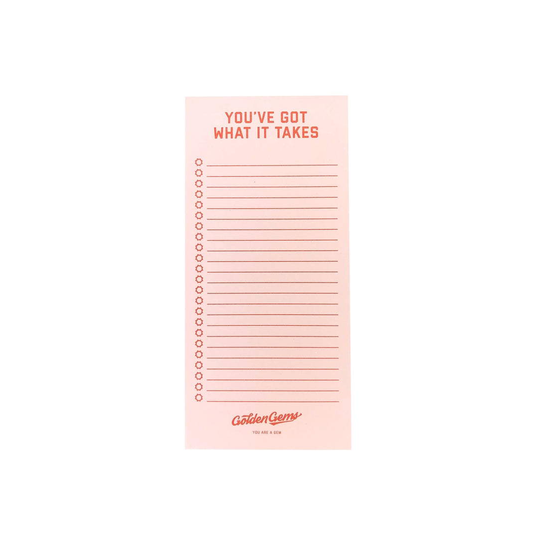 You've Got What It Takes Notepad