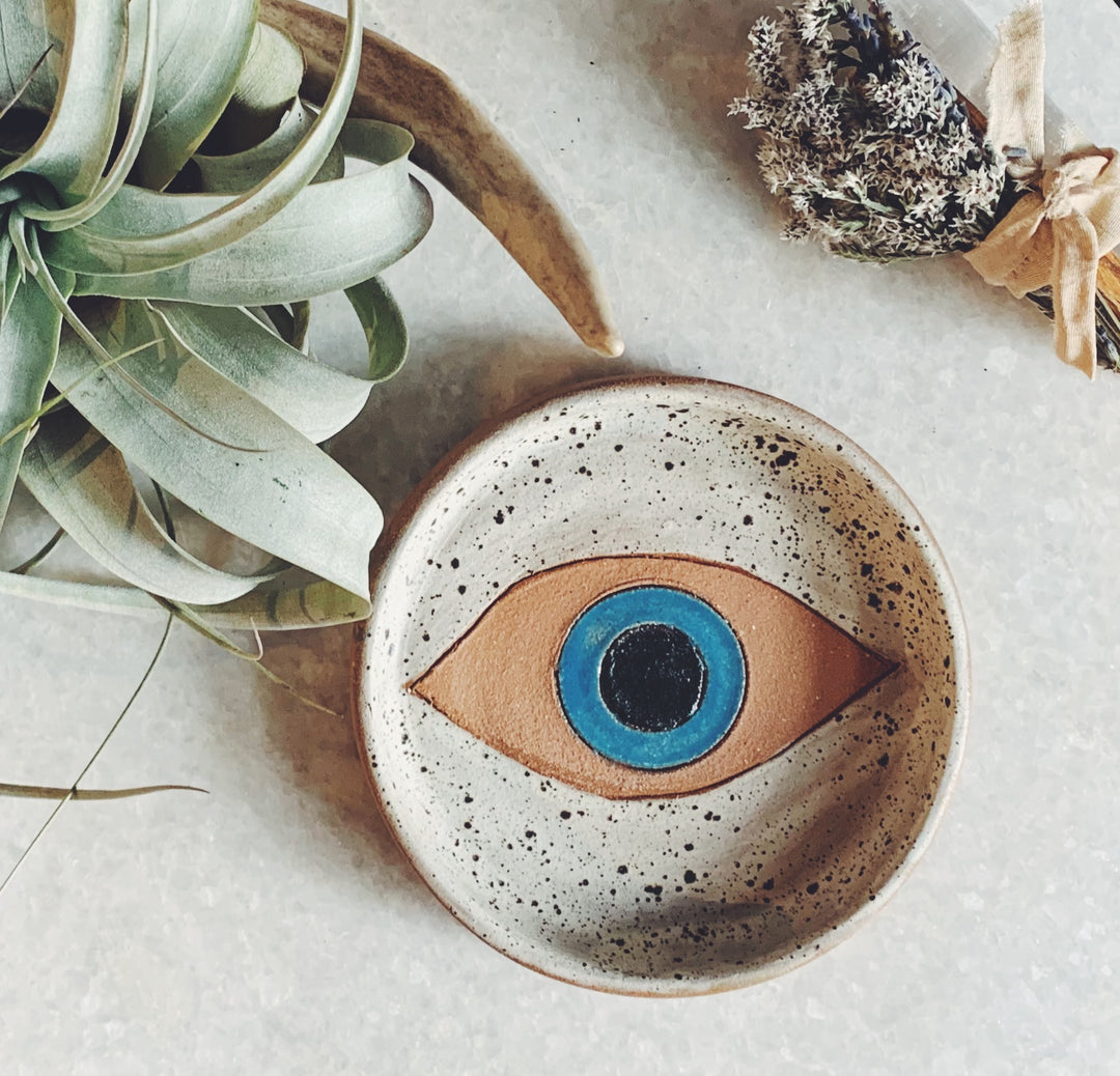 Evil Eye Ceramic Dish
