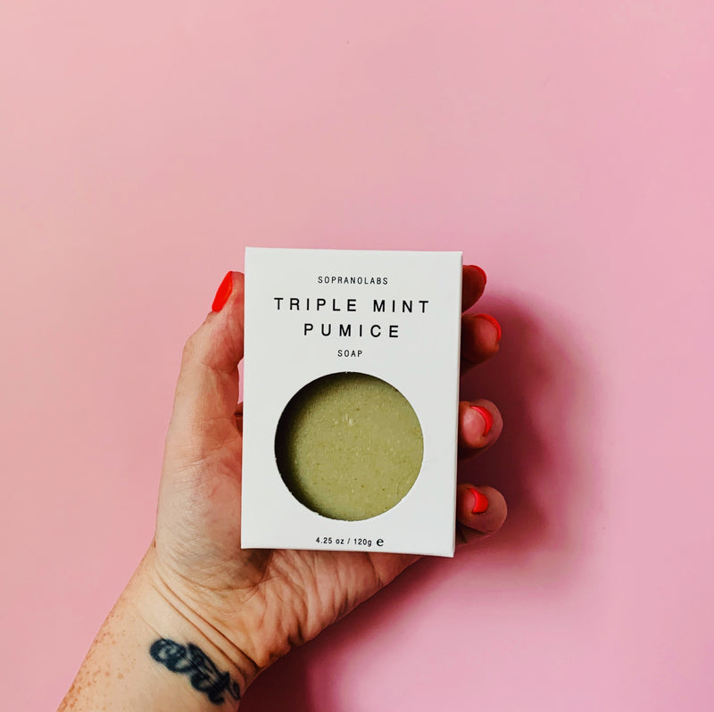 Triple Mint Pumice Vegan Soap