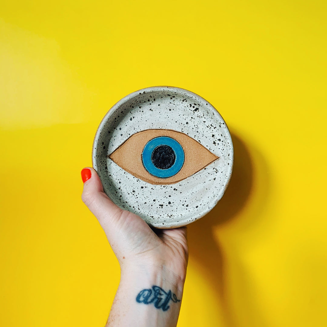 Evil Eye Ceramic Dish