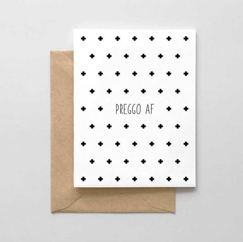 Preggo AF baby Card