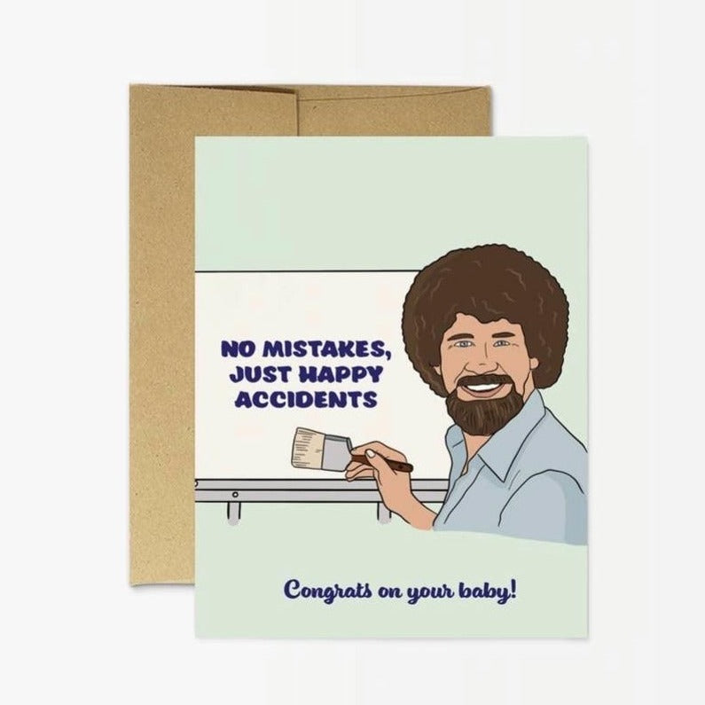 Bob Ross Baby Card