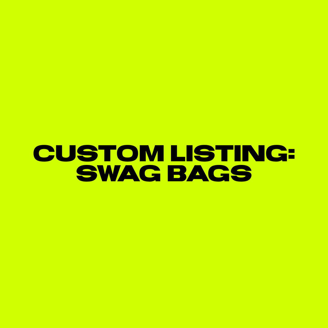 Custom listing swag bags
